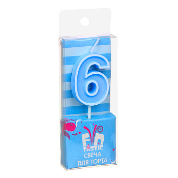 Свеча для торта в форме цифр тм Fntastic, парафин (0-9)