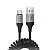 Кабель для зарядки USB(A)-Type C hoco. модель X121 Nuevo, 1 м, пружинный, черный