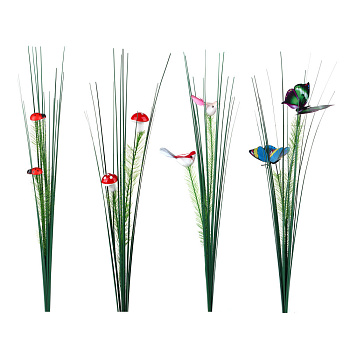 Декор на стержне "Трава" тм INBLOOM, 75-80 см, ПВХ, металл