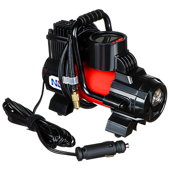 ЕРМАК Компрессор автом, манометр, штекер прикур, LED фонарь, 12