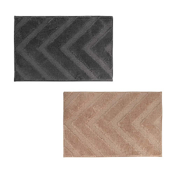 Коврик для ванной комнаты тм VETTA Plaza, махровый жаккард 100+800+700г/м² тп-основа, 80х50см, 2 цв.