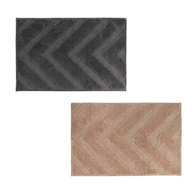 Коврик для ванной комнаты тм VETTA Plaza, махровый жаккард 100+800+700г/м² тп-основа, 80х50см, 2 цв.