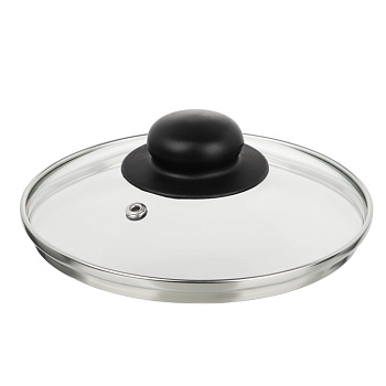 Крышка стеклянная 16см с метал.ободком в сборе