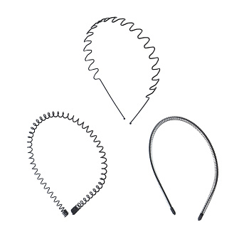 Ободок для волос ЮНИLOOK, 0,5-1,7см, металл, 3 дизайна, ACS-103