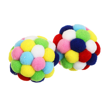 Набор игрушек для кошек, разноцветные мячи, 5см, 2шт