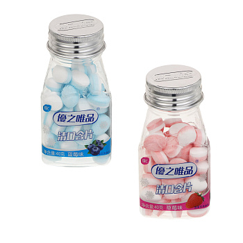 Драже мятное, 2 вкуса (клубника/черника), 40г