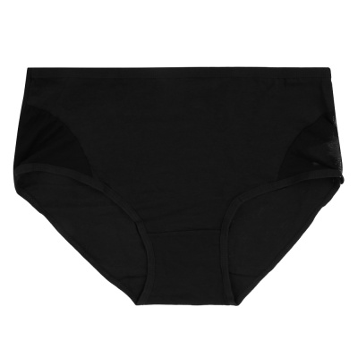 GALANTE Трусы женские макси с декором, р.56, 95%хлопок, 5%спандекс, черный, НБ25-15