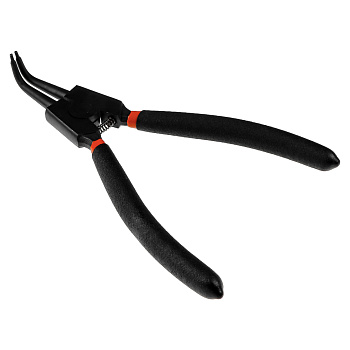 ЕРМАК Съемник внешних стопорных колец на разжим, изогнутые губки, 175 мм, сталь 45