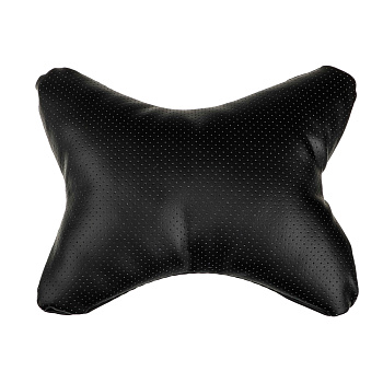ЕРМАК Подушка на подголовник "косточка" перфор.экокожа, 29x23см, черная