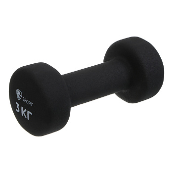 Гантель с неопреновым покрытием 3кг (+-100гр) тм BY SPORT, металл, неопреновое покрытие
