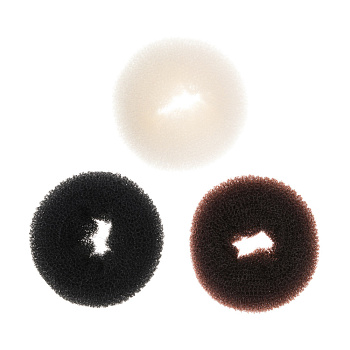 Заколка-бублик для волос ЮНИLOOK , d5,5см, поролон, 3 цвета, ACS-73