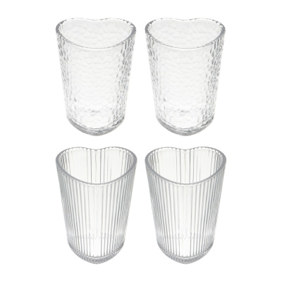 Набор бокалов для напитков тм LADECOR "Сердце" 200 мл, 2 шт, стекло