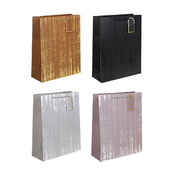 Пакет тм Fntastic подарочный, с шильдиком, 32x26x10см, тиснение, бумага, арт.11, 4 дизайна