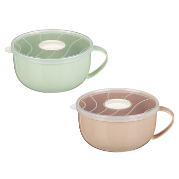 Кружка для бульона с крышкой и клапаном 0,5л, 2 цвета