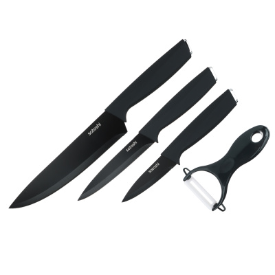 SATOSHI Орис Набор ножей 5пр Ножи 8,9см; 12,7см; 20,3см, овощечистка, подставка для ножей