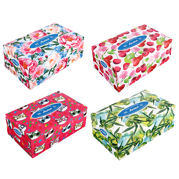 Салфетки бумажные двухслойные Лилия non-stop, 4 дизайна, 200л