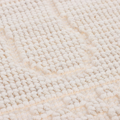 Коврик петельный, хлопок, 60x40см, одинарный, экрю