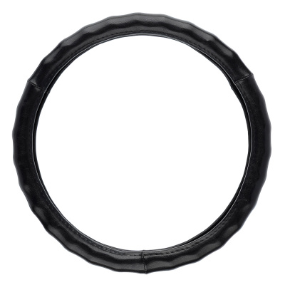 ЕРМАК Оплетка руля, натуральная кожа глянец, цвет черный, размер M