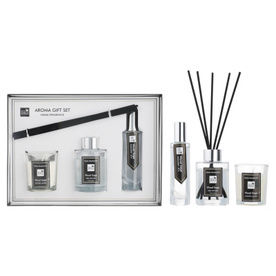 NEW GALAXY Набор Home ароматизатор-диффузор, спрей и свеча, 60, 30мл 50г wood sage,white flower,pear