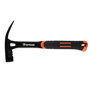 ЕРМАК Молоток кровельщика, цельнокованый, боек с магнитом, двухкомп. обрезин. рук-ка, 600г, 340мм