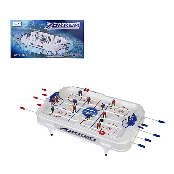 Настольная игра "Хоккей", ИГРОЛЕНД, ABS, металл, бумага