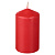 LADECOR Свеча пеньковая, парафин, 5х9см, цвет красный