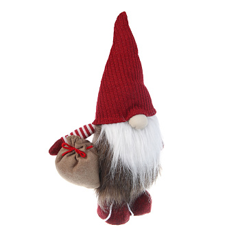 СНОУ БУМ Фигура декоративная "Гном" 37,5 см, полиэстер, красный