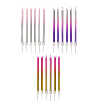 Набор свечей для торта тм Fntastic, 12 см, 6 шт, парафин, 3 вида