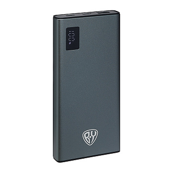 Аккумулятор мобильный BY Voyager, 10000 мАч, 1xUSB-A, 2xUSB-C, 20W, 3A, металл, серый