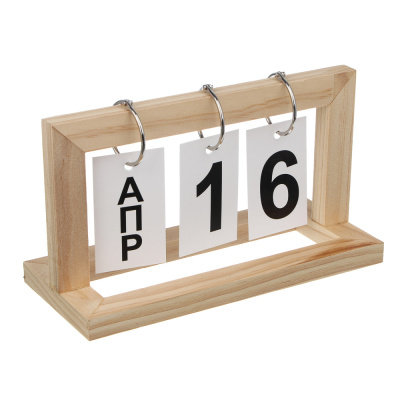 Календарь настольный, 21x9x12 см, дерево