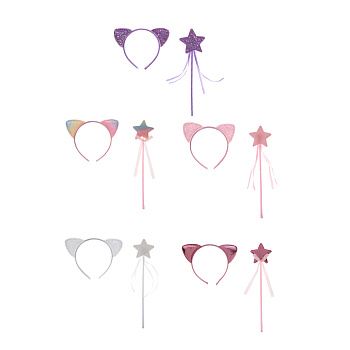 Набор 2 предмета (ободок и волшебная палочка), полиэстер, пластик, 5 дизайнов