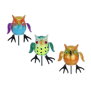 Фигурка на стержне "Сова" тм INBLOOM, 6х10х60см, пластик, металл