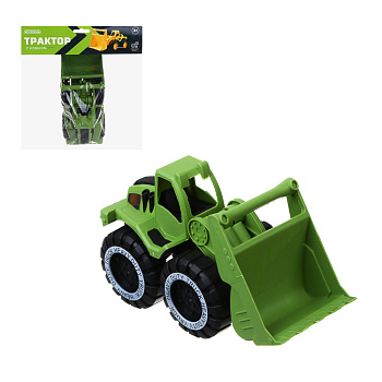 ИГРОЛЕНД Трактор с ковшом, подвижные детали, PP, 19х23,5х7 см, 4 дизайна