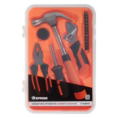 ЕРМАК Набор инструмента универсальный, 17 предметов
