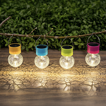 INBLOOM Фонарь на солн.батарее 9х6см 1LED белый, 1x1.2v 2/3AA 100mAh Ni-MH, пластик, стекло