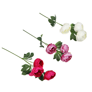 Букет искусственных цветов тм LADECOR пионовидные розы 65 см