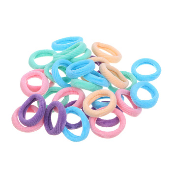 Резинки для волос ЮНИLOOK 40шт, d2см, полиэстер, 5 цветов, ACS-89