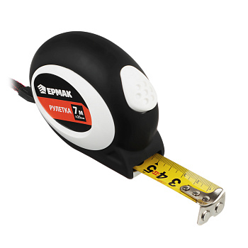 ЕРМАК Рулетка "НЕО-ТАЧ", 7,5м х 25мм, одинарный зацеп + магнит, автостоп, корпус ABS