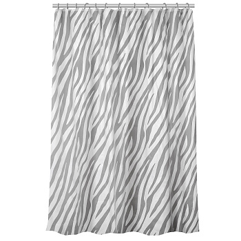 Штора для ванной 180x180см ZEBRA белый, ПЕВА, SWC-50-22