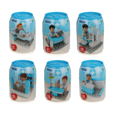 Конструктор "Городская больница" 6 в 1, в банке, ABS, тм ИГРОЛЕНД