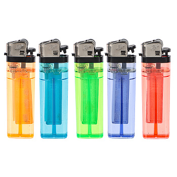 Зажигалка кремниевая тм FLAMECLUB, 8x2x1cм, 5 цветов, серия М-01, арт. 40040