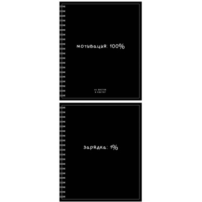 Тетрадь - перевертыш 96л. ClipStudio, А5, 2 обложки (внутри), гребень, мелованный картон, ВД лак