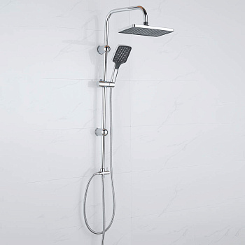 RAIN Душевая система, верхний душ 1 реж 270x180мм, ручной душ 1 реж 105x120мм, хром