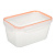 Контейнер пищевой герметичный с защелками 1,4л, прямоугольный конусный, пластик