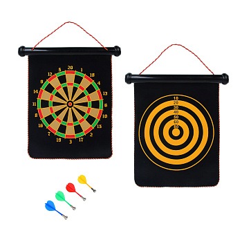 Дартс магнитный, 4 дротика, 35х28см, пластик, текстиль, магнит