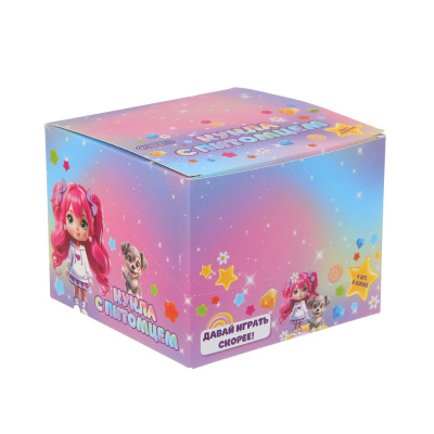 ИГРОЛЕНД Кукла с питомцем в яйце, свет, 6х6х11 см PP, ABS, 2хLR41