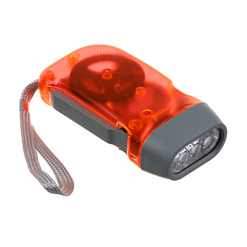 Фонарик динамический тм ЕРМАК, 3 LED, пластик, 50х100х30 мм