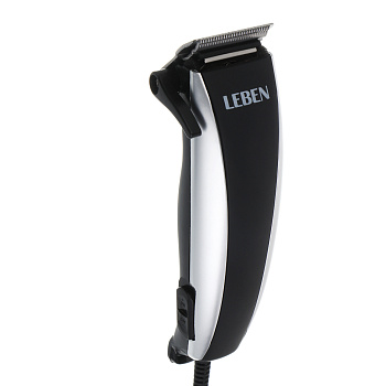 LEBEN Машинка для стрижки волос, 4 насадки: 3/6/9/12мм, питание 220В