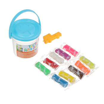 Тесто для лепки с формочкой в ведерке, ХОББИХИТ, тесто, пластик, 1 формочка, 7,5х7см