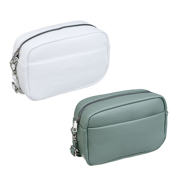 Сумка кроссбоди с 3-мя отделениями на длинном ремне тм ЮL Ясмин, ПУ, 21х14х7,5см, 2 цвета, КЖС24-24